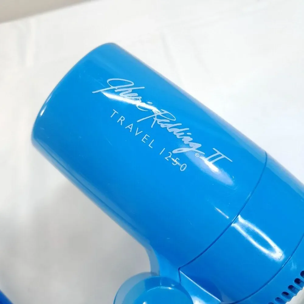 Jheri Redding‎ II Travel 1250 Hair Dryer Foldable folding blue JRK2657 Vintage